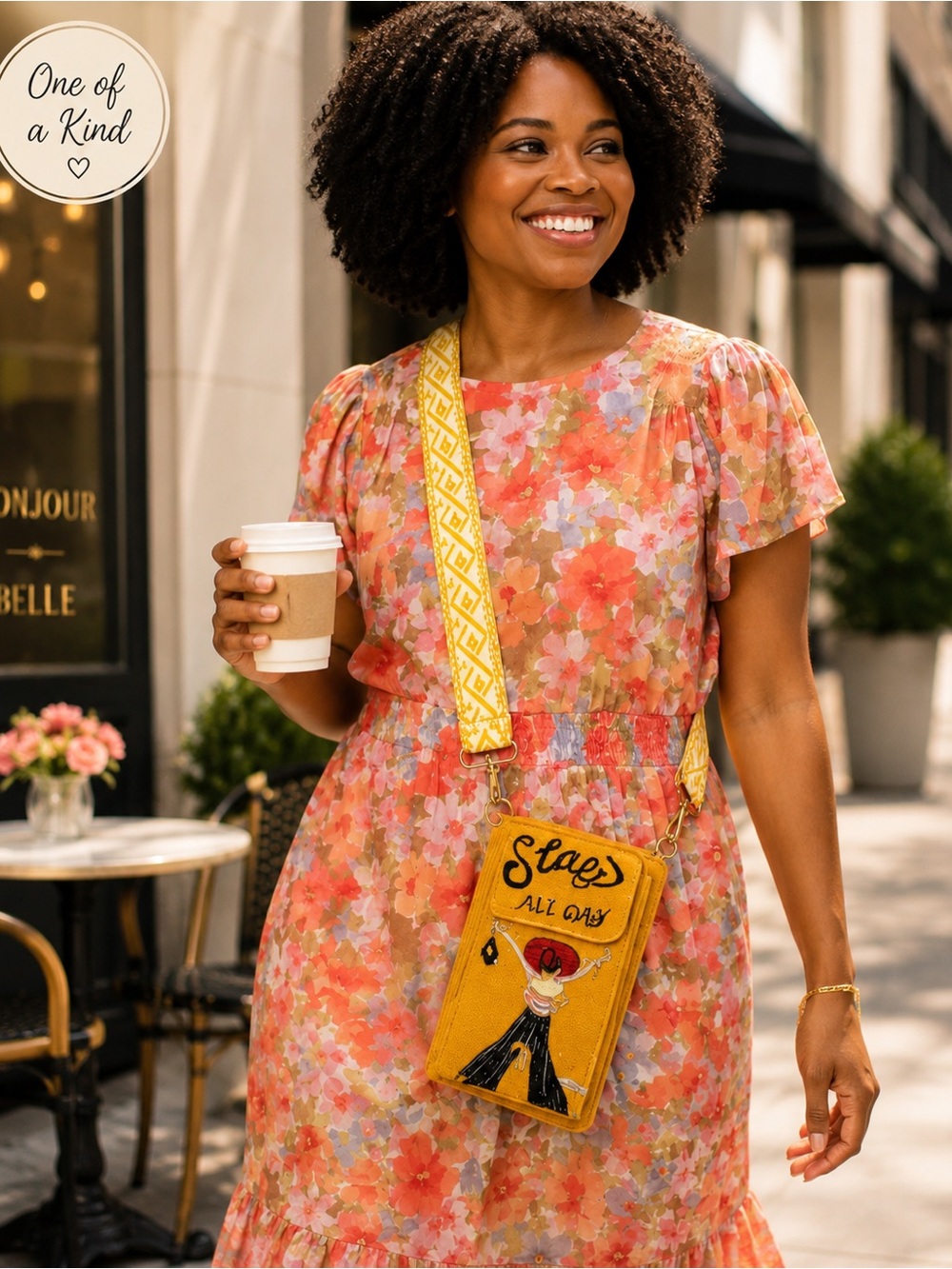 Custom Hand-Painted “Slays All Day” Crossbody Phone Bag | Wallet One of a Kind